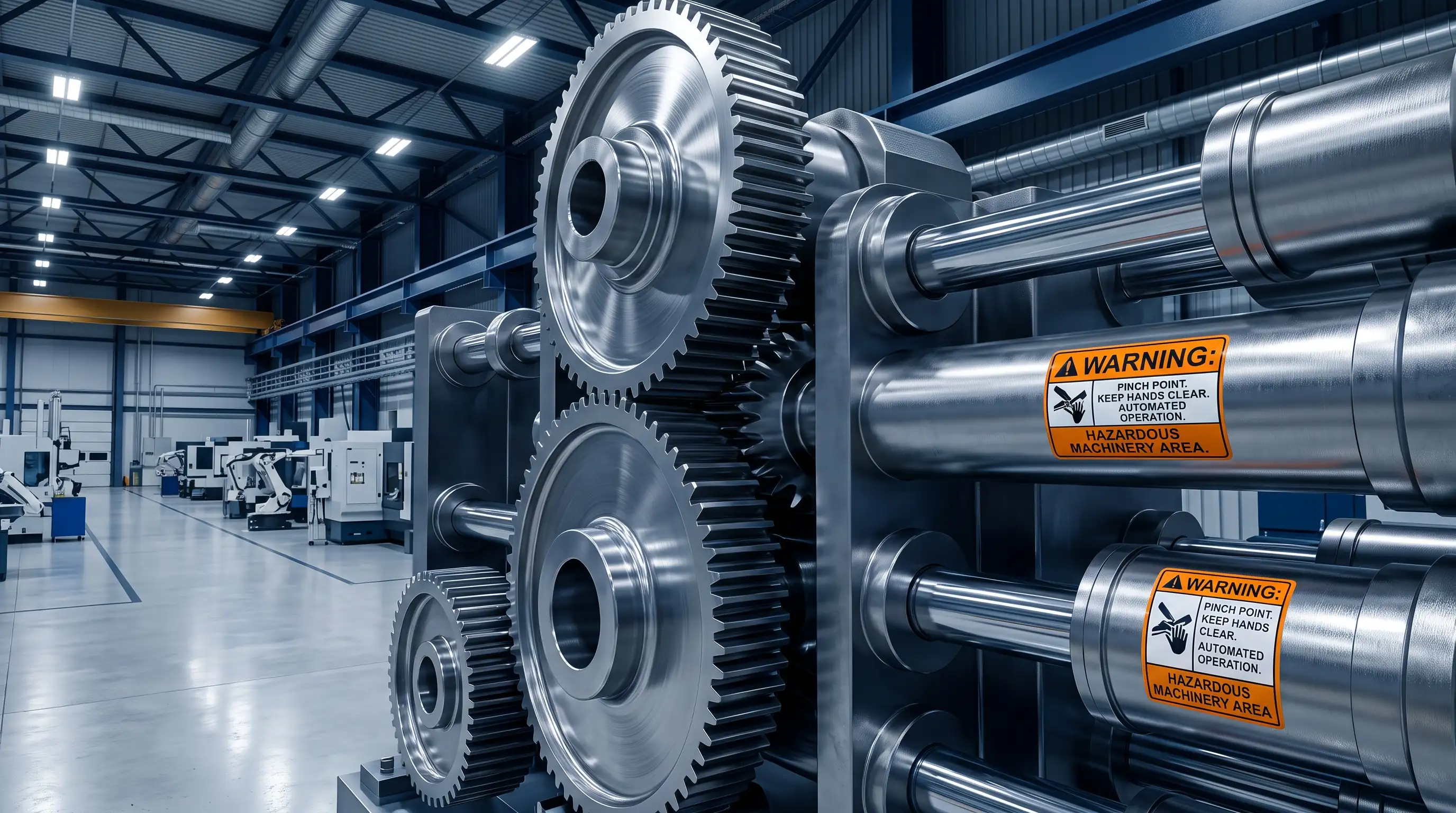 Heavy industrial steel gears